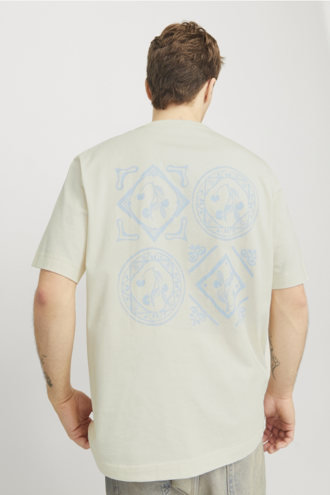 JORPAROS EASTER SKETCH TEE SS CREW 12273171 Antique White/BANDANA